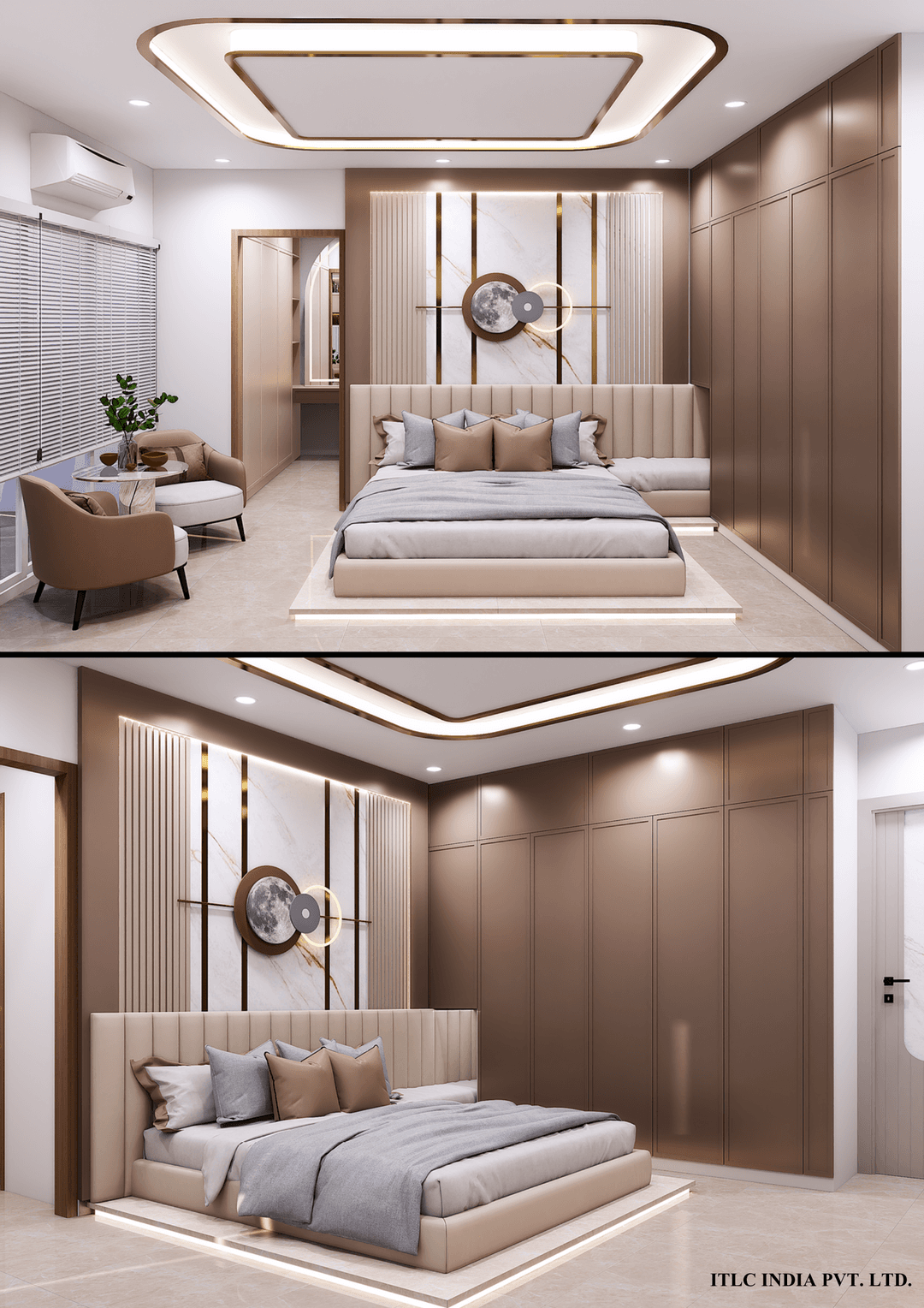 Minimalist interior with staircase