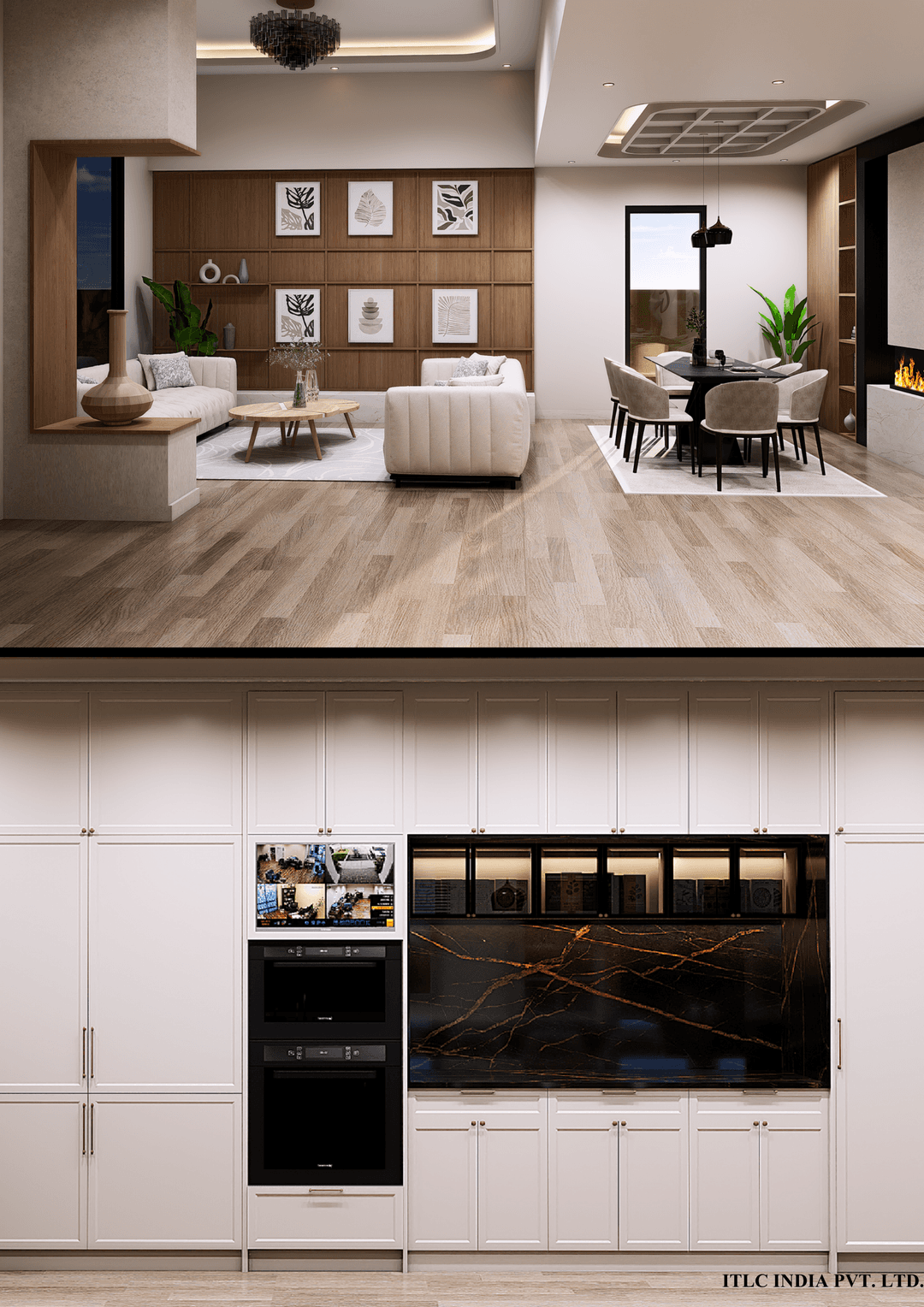 Skyscraper with glass facade